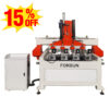 Multi-spindle 3D 4 Axis Rotary CNC Wood Router for complex woodworking projects