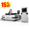 CNC Metal Fiber Laser Cutting Machine with Rotary Axis for cutting tubes and sheets