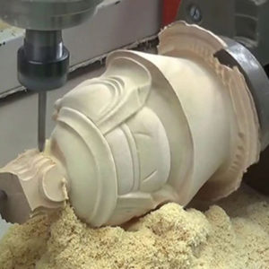 Cylinder project by wood cutting machine