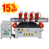 CNC Router Machine with 4 Independent Spindle Heads for efficient wood and panel cutting