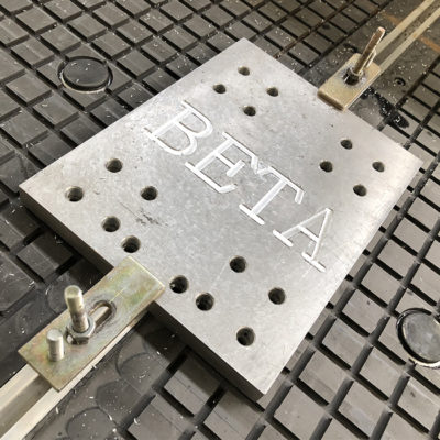 Aluminum engraving on cnc router machine