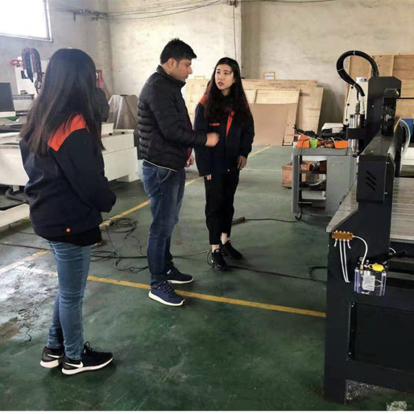 customer visit for CNC Wood Router