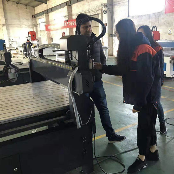 customer visit for Wood CNC Router