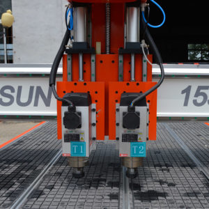 two spindles CNC Wood Router Machine