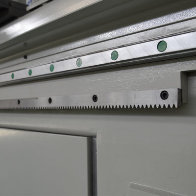 square linear Guide and helical rack and pinion