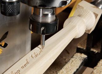 wood router with rotary axis